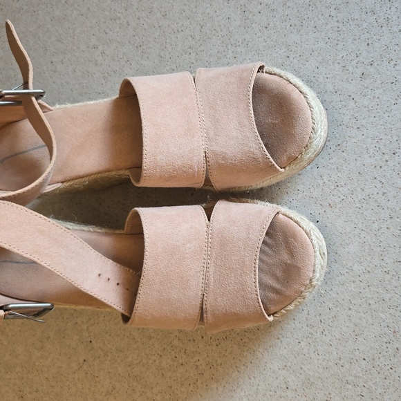 Open Toe Ankle Strap Espadrilles Wedges - Picture 8 of 8